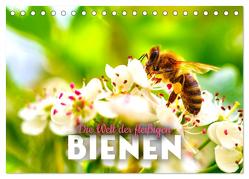 Die Welt der fleißigen Bienen (Tischkalender 2024 DIN A5 quer), CALVENDO Monatskalender von Monkey,  Happy