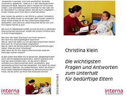 Die wichtigsten Fragen und Antworten zum Unterhalt für bedürftige Eltern von Klein,  Christina