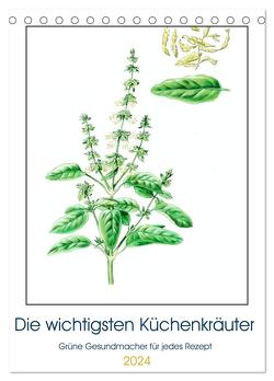 Die wichtigsten Küchenkräuter (Tischkalender 2024 DIN A5 hoch), CALVENDO Monatskalender von dieKLEINERT.de,  dieKLEINERT.de
