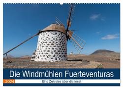 Die Windmühlen Fuerteventuras (Wandkalender 2024 DIN A2 quer), CALVENDO Monatskalender von Köhn,  André