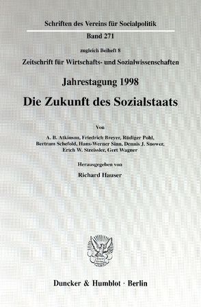 Die Zukunft des Sozialstaats. von Hauser,  Richard