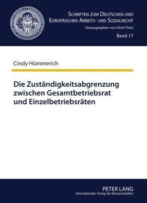 Die Zuständigkeitsabgrenzung zwischen Gesamtbetriebsrat und Einzelbetriebsräten von Hümmerich,  Cindy