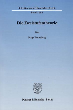 Die Zweistufentheorie. von Tanneberg,  Birga