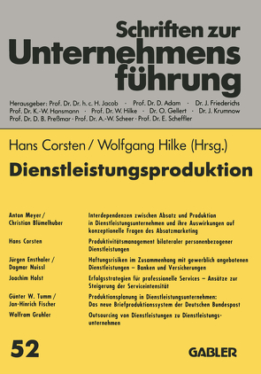 Dienstleistungsproduktion von Corsten,  Hans, Hilke,  Wolfgang