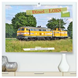 Diesel-Loks (hochwertiger Premium Wandkalender 2024 DIN A2 quer), Kunstdruck in Hochglanz von Klünder,  Günther