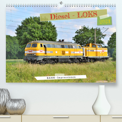 Diesel-Loks (Premium, hochwertiger DIN A2 Wandkalender 2023, Kunstdruck in Hochglanz) von Klünder,  Günther
