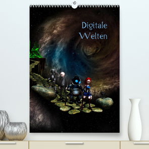 Digitale Welten (Premium, hochwertiger DIN A2 Wandkalender 2023, Kunstdruck in Hochglanz) von Buch,  Norbert