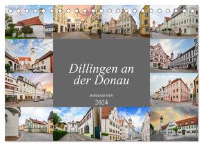 Dillingen an der Donau Impressionen (Tischkalender 2024 DIN A5 quer), CALVENDO Monatskalender von Meutzner,  Dirk
