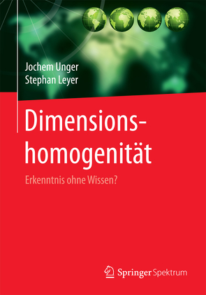Dimensionshomogenität von Leyer,  Stephan, Unger,  Jochem