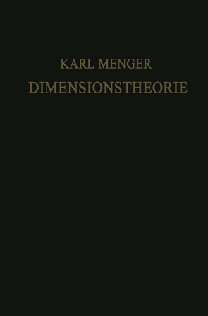 Dimensionstheorie von Menger,  Karl