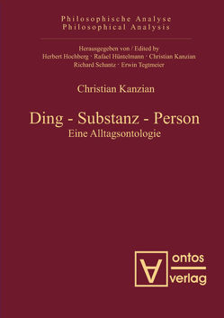 Ding – Substanz – Person von Kanzian,  Christan