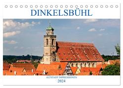 DINKELSBÜHL – ALTSTADT IMPRESSIONEN (Tischkalender 2024 DIN A5 quer), CALVENDO Monatskalender von boeTtchEr,  U