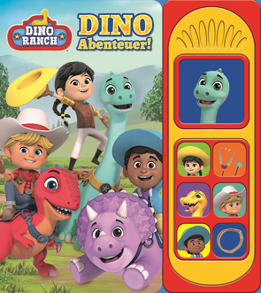 Dino Ranch – Dino-Abenteuer! – Soundbuch – Pappbilderbuch mit 7 dinotastischen Geräuschen