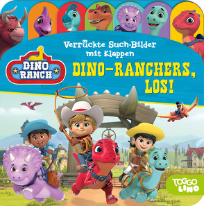 Dino Ranch – Verrückte Such-Bilder mit Klappen – Dino-Ranchers, los! – Pappbilderbuch mit 17 Klappen – Wimmelbuch für Kinder ab 18 Monaten