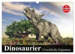 Dinosaurier. Urzeitliche Giganten (Wandkalender 2024 DIN A3 quer), CALVENDO Monatskalender von Stanzer,  Elisabeth