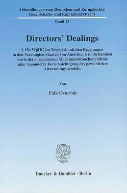 Directors‘ Dealings. von Osterloh,  Falk