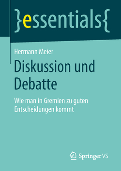 Diskussion und Debatte von Meier,  Hermann