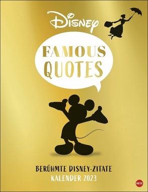 Disney Typo Zitate Posterkalender 2023. Bekannte Zitate in schöner typografischer Gestaltung. Großer Kalender für Disneyfans. Dekorativer Wandkalender XXL. von Heye