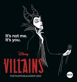 Disney Villains Postkartenkalender 2023. Die Bösewichte der Disneyfilme in einem kleinen Kalender. Tischkalender mit den gemeinen Widersachern zum Sammeln und Verschicken. von Heye