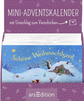 Display Mini-Adventskalender mit Umschlag zum Verschicken mit zauberhaften Wichteln von Rachner,  Marina