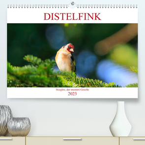Distelfink (Premium, hochwertiger DIN A2 Wandkalender 2023, Kunstdruck in Hochglanz) von Jäger,  Anette