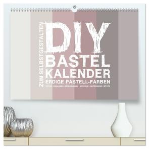 DIY Bastel-Kalender -Erdige Pastell Farben- Zum Selbstgestalten (hochwertiger Premium Wandkalender 2024 DIN A2 quer), Kunstdruck in Hochglanz von Speer,  Michael