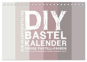 DIY Bastel-Kalender -Erdige Pastell Farben- Zum Selbstgestalten (Tischkalender 2024 DIN A5 quer), CALVENDO Monatskalender von Speer,  Michael