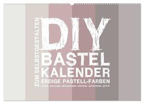 DIY Bastel-Kalender -Erdige Pastell Farben- Zum Selbstgestalten (Wandkalender 2024 DIN A2 quer), CALVENDO Monatskalender von Speer,  Michael