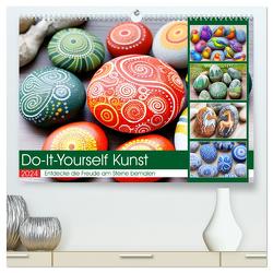 Do-It-Yourself Kunst – Entdecke die Freude am Steine bemalen (hochwertiger Premium Wandkalender 2024 DIN A2 quer), Kunstdruck in Hochglanz von Frost,  Anja