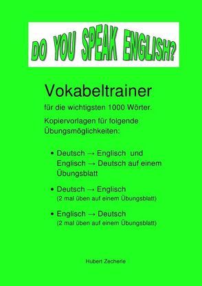 DO YOU SPEAK ENGLISH? Vokabeltrainer-Kopiervorlagen von Zecherle,  Hubert