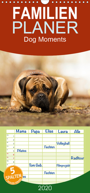 Dog Moments 2020 – Familienplaner hoch (Wandkalender 2020 , 21 cm x 45 cm, hoch) von Gauger,  Jenny