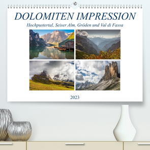 Dolomiten Impression, Hochpustertal, Seiser Alm, Gröden, Val di Fassa (Premium, hochwertiger DIN A2 Wandkalender 2023, Kunstdruck in Hochglanz) von VogtArt