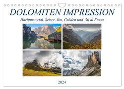 Dolomiten Impression, Hochpustertal, Seiser Alm, Gröden, Val di Fassa (Wandkalender 2024 DIN A4 quer), CALVENDO Monatskalender von VogtArt,  VogtArt