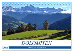 Dolomiten – Latemar und Rosengarten (Tischkalender 2024 DIN A5 quer), CALVENDO Monatskalender von Franz,  Ingrid