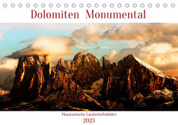 Dolomiten Monumental (Tischkalender 2023 DIN A5 quer) von Aichner,  Joe