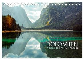 Dolomiten – Rundreise um Drei Zinnen (Tischkalender 2024 DIN A5 quer), CALVENDO Monatskalender von Thoermer,  Val