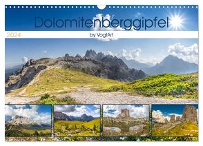 Dolomitenberggipfel (Wandkalender 2024 DIN A3 quer), CALVENDO Monatskalender von VogtArt,  VogtArt