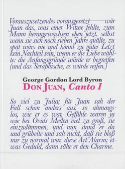 DON JUAN, CANTO I von Lord Byron,  George Gordon, Plessow,  Günter