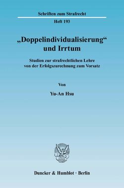 „Doppelindividualisierung“ und Irrtum. von Hsu,  Yu-An