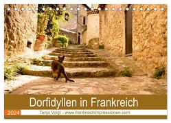 Dorfidyllen in Frankreich (Tischkalender 2024 DIN A5 quer), CALVENDO Monatskalender von Voigt,  Tanja