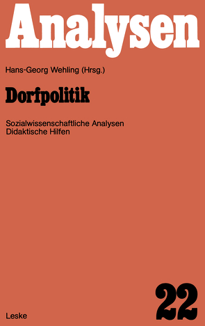 Dorfpolitik von Wehling,  Hans-Georg