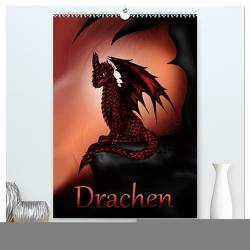 Drachen (hochwertiger Premium Wandkalender 2024 DIN A2 hoch), Kunstdruck in Hochglanz von Haberhauer,  Petra