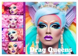 Drag Queens. Glamouröse und wunderschöne Drag-Kunst (Wandkalender 2024 DIN A2 quer), CALVENDO Monatskalender von Hurley,  Rose