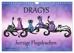Dragys – herzige Flugdrachen (Wandkalender 2024 DIN A4 quer), CALVENDO Monatskalender von Creation / Petra Haberhauer,  Pezi