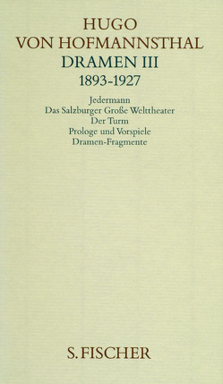 Dramen III. 1893-1927 von Hofmannsthal,  Hugo von