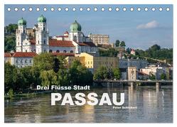 Drei Flüsse Stadt Passau (Tischkalender 2024 DIN A5 quer), CALVENDO Monatskalender von Schickert,  Peter