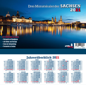 Drei-Monatskalender Sachsen 2021 von Neubert,  Jörg