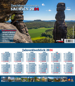 Drei-Monatskalender Sachsen 2024 von Neubert,  Jörg