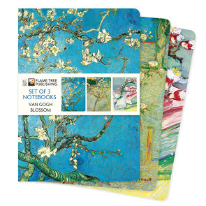Dreier Set DIN-A5-Format-Notizbücher: Vincent van Gogh, Blüten