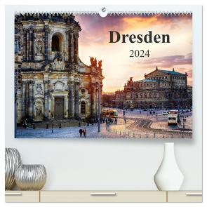 Dresden 2024 / Geburtstagskalender (hochwertiger Premium Wandkalender 2024 DIN A2 quer), Kunstdruck in Hochglanz von Meutzner,  Dirk